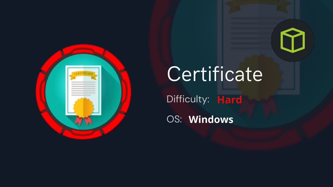 Certificate - Hard (HTB) - My Hacking Notes
