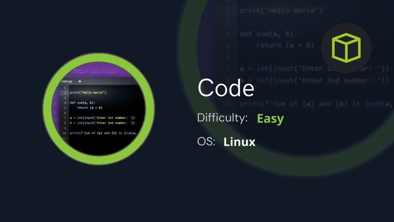Code - Easy (HTB) - My Hacking Notes